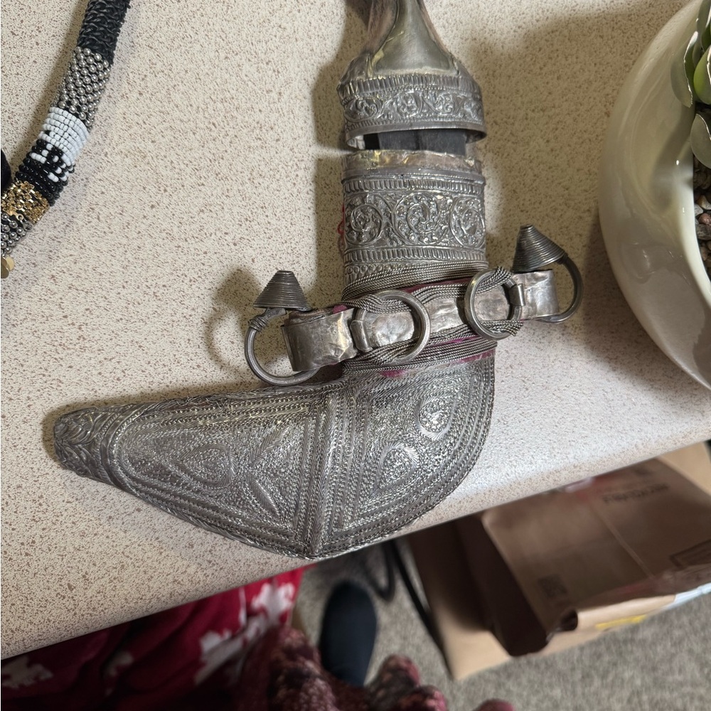 Intricately Designed Silver Dagger